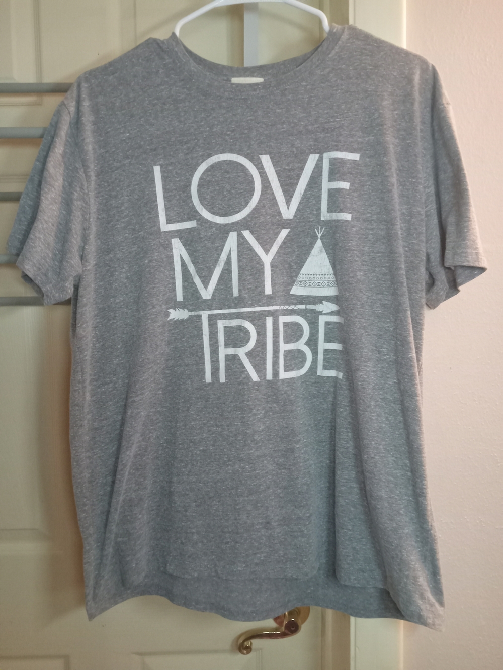 Atx Mafia Gray 'Love My Tribe' Graphic Tee